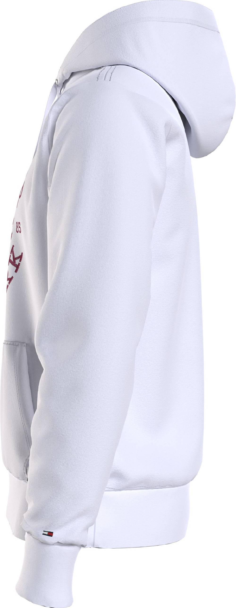 TOMMY HILFIGER  Felpa Con Cappuccio Bianca In Cotone Da Uomo Tommy Hilfiger