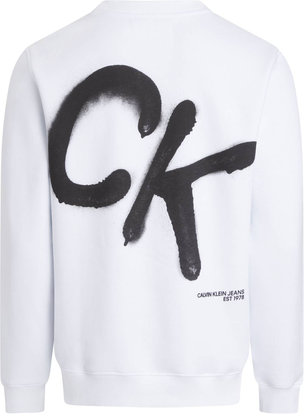 CALVIN KLEIN  Felpa Con Cappuccio Bianca In Cotone Misto Calvin Klein Uomo