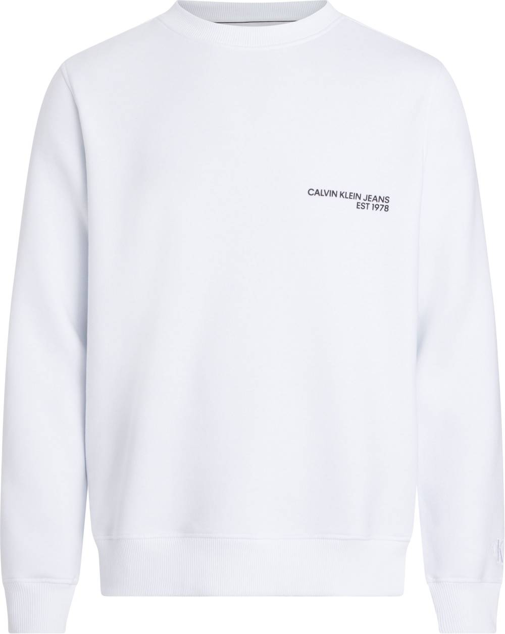 CALVIN KLEIN  Felpa con Cappuccio Bianca in Cotone Misto Calvin Klein Uomo