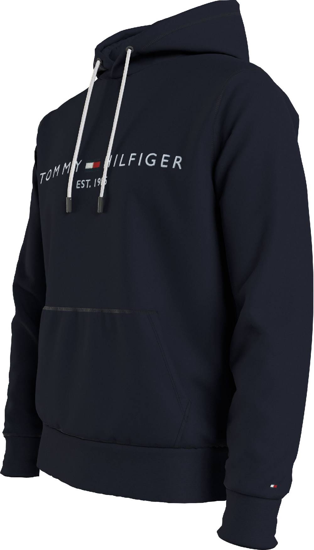 TOMMY HILFIGER  Felpa Con Cappuccio Blu In Cotone Biologico Tommy Hilfiger Uomo