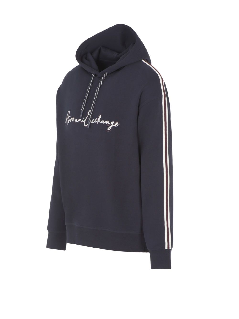 ARMANI EXCHANGE  Felpa Con Cappuccio In Cotone Blu - Armani Exchange Uomo