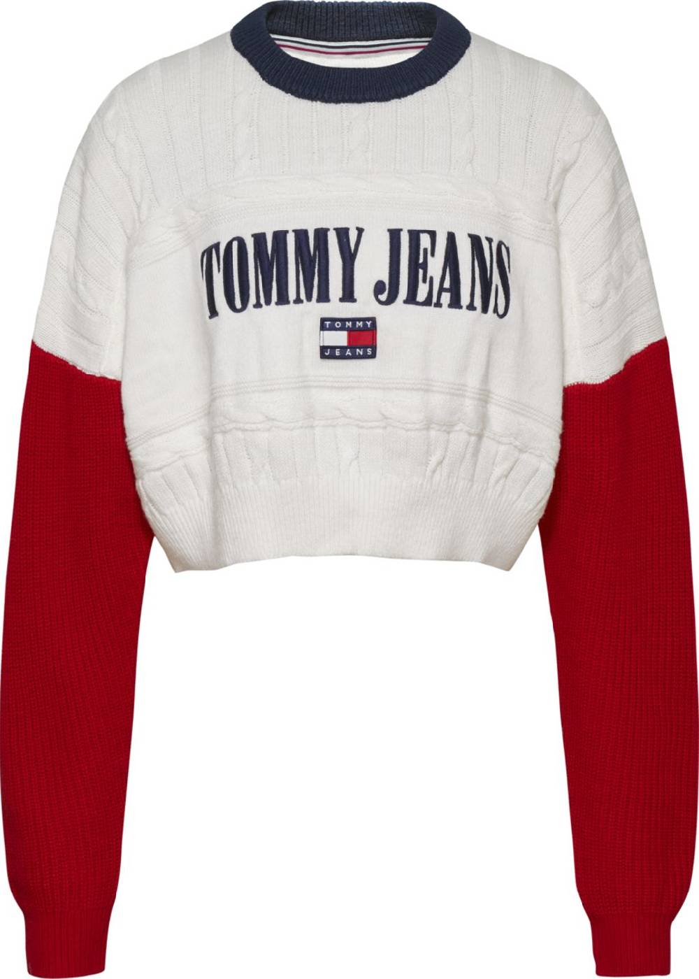 TOMMY JEANS  Felpa di Cotone Bianca Tommy Jeans Donna
