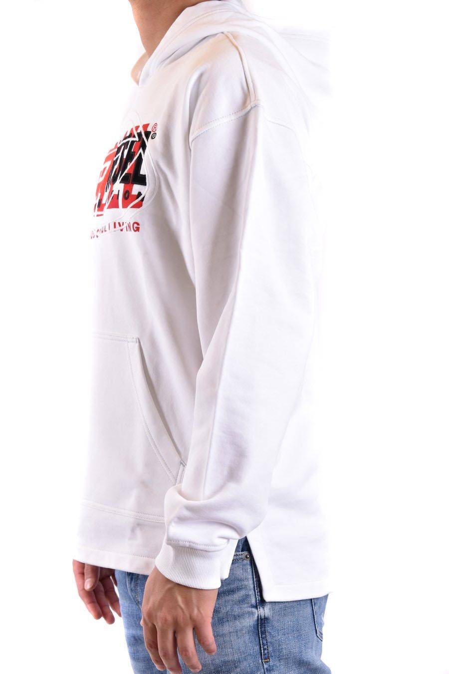 DIESEL  Felpa Di Cotone Bianca Uomo DIESEL A12153 0IAJH100