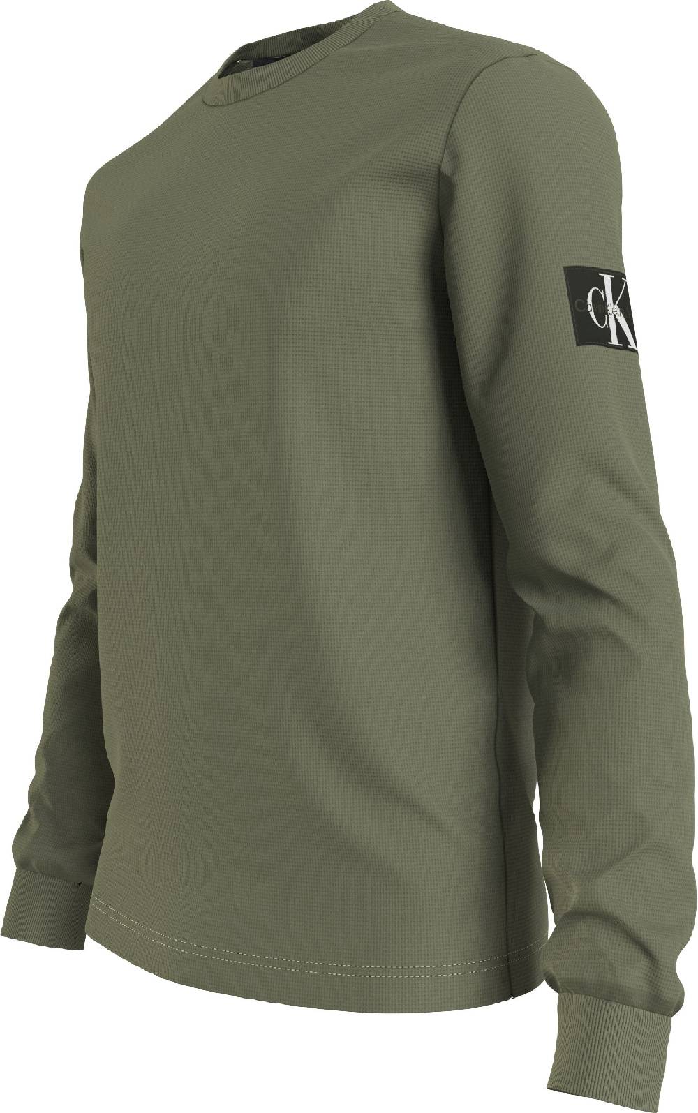 CALVIN KLEIN  Felpa Di Cotone Verde Calvin Klein - Abbigliamento Casual Uomo