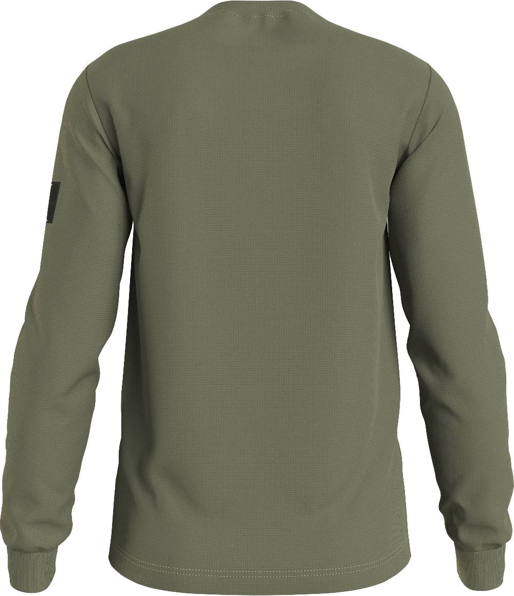 CALVIN KLEIN  Felpa Di Cotone Verde Calvin Klein - Abbigliamento Casual Uomo