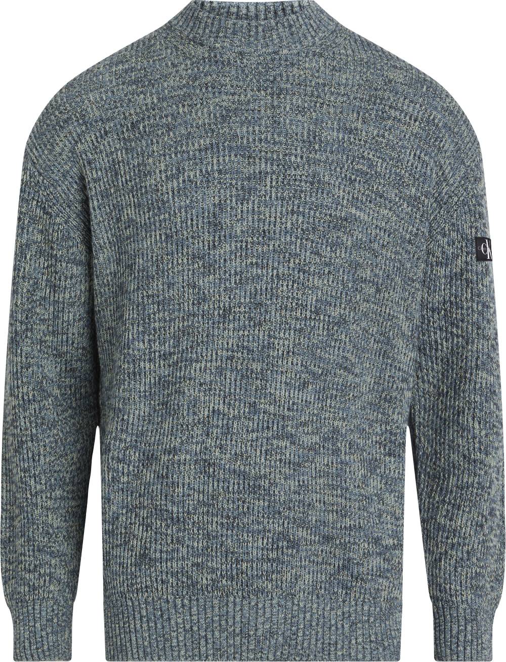 CALVIN KLEIN  Felpa Girocollo Verde da Uomo Calvin Klein in Cotone