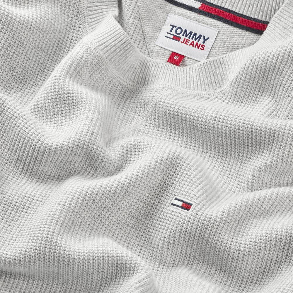 TOMMY JEANS  Felpa Grigia Di Cotone Tommy Jeans Uomo