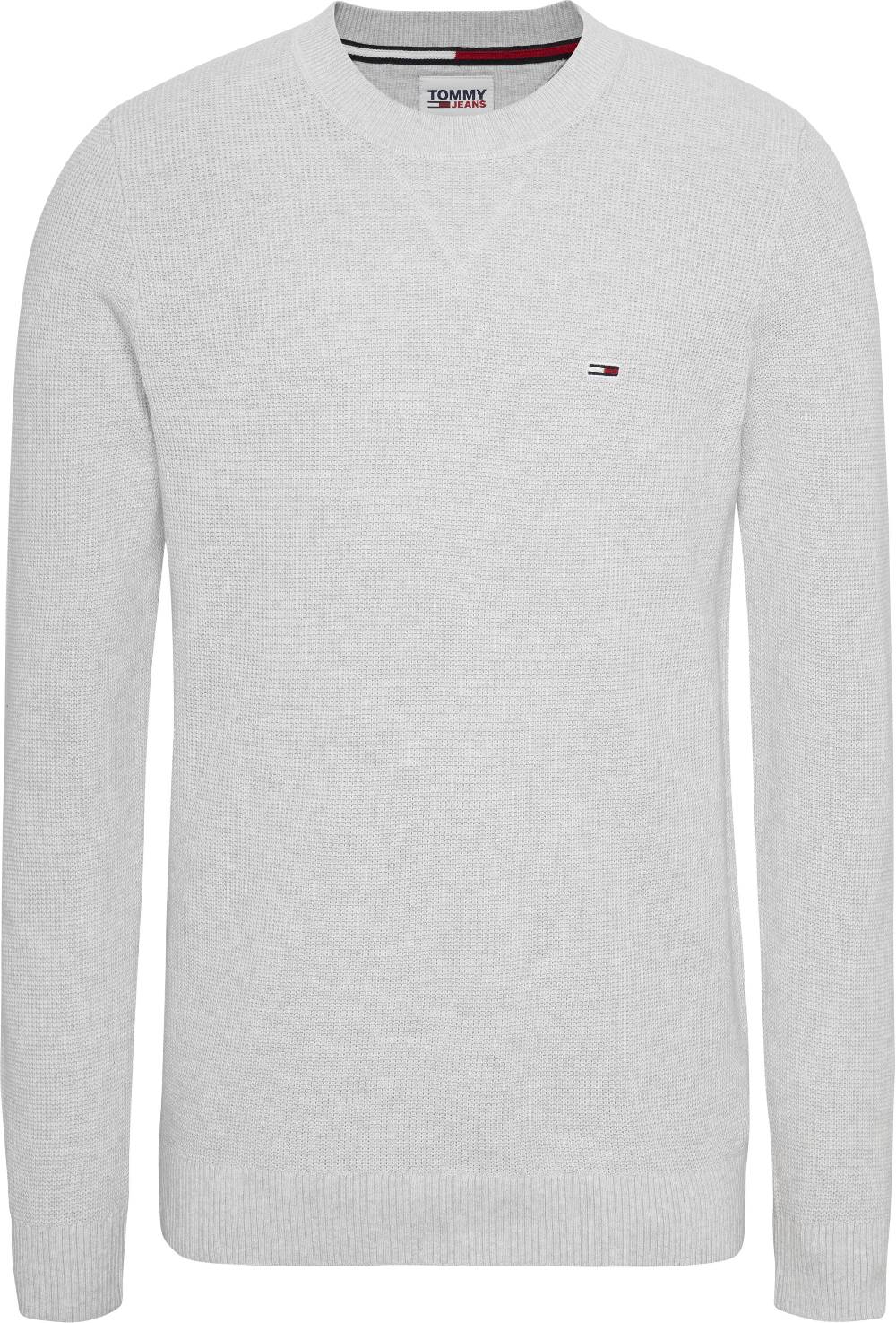 TOMMY JEANS  Felpa Grigia di Cotone Tommy Jeans Uomo