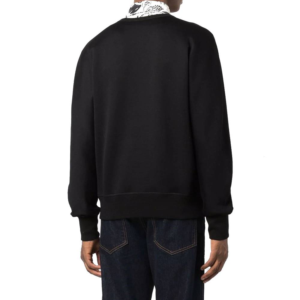 ALEXANDER MCQUEEN  Felpa Logo Cotone Nera Alexander McQueen Uomo