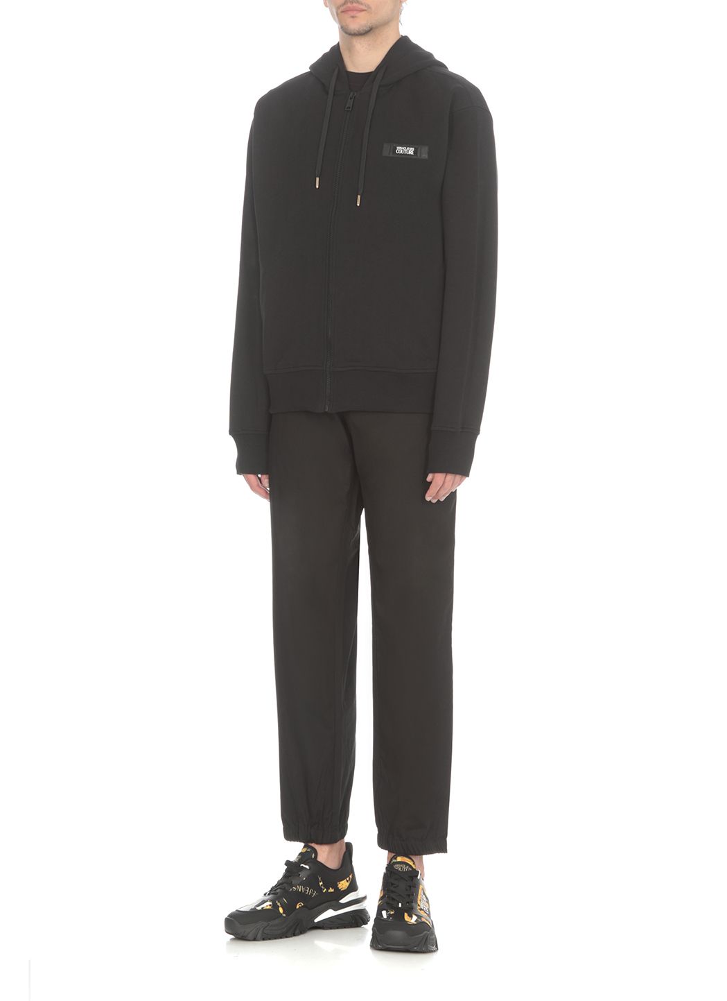 VERSACE JEANS COUTURE  Felpa Versace Jeans Couture In Cotone Nero Uomo