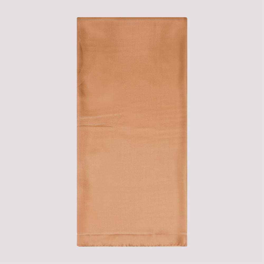 SAINT LAURENT  Foulard Di Seta Marrone SAINT LAURENT - Accessori Eleganti Da Donna