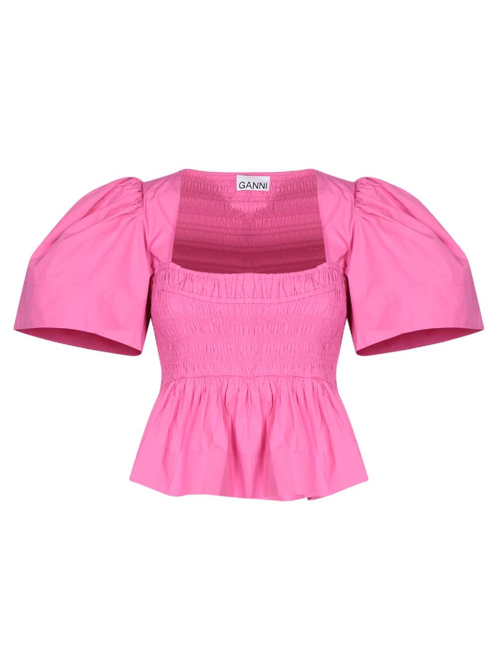 GANNI  T-Shirt da Donna Rosa in Cotone GANNI