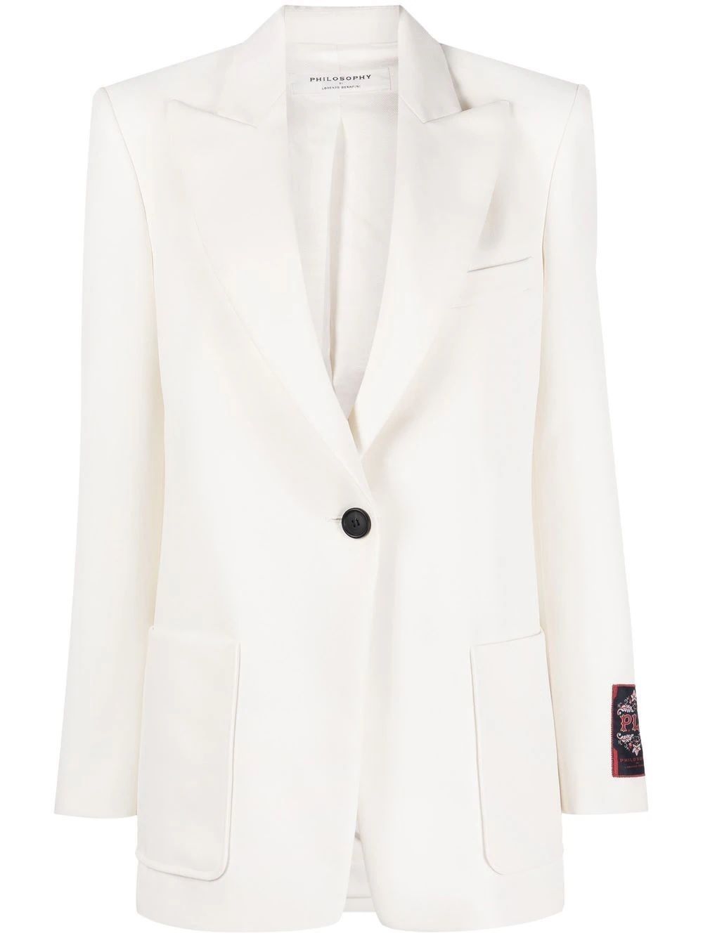 PHILOSOPHY DI LORENZO SERAFINI  Giacca Bianca da Donna Philosophy di Lorenzo Serafini