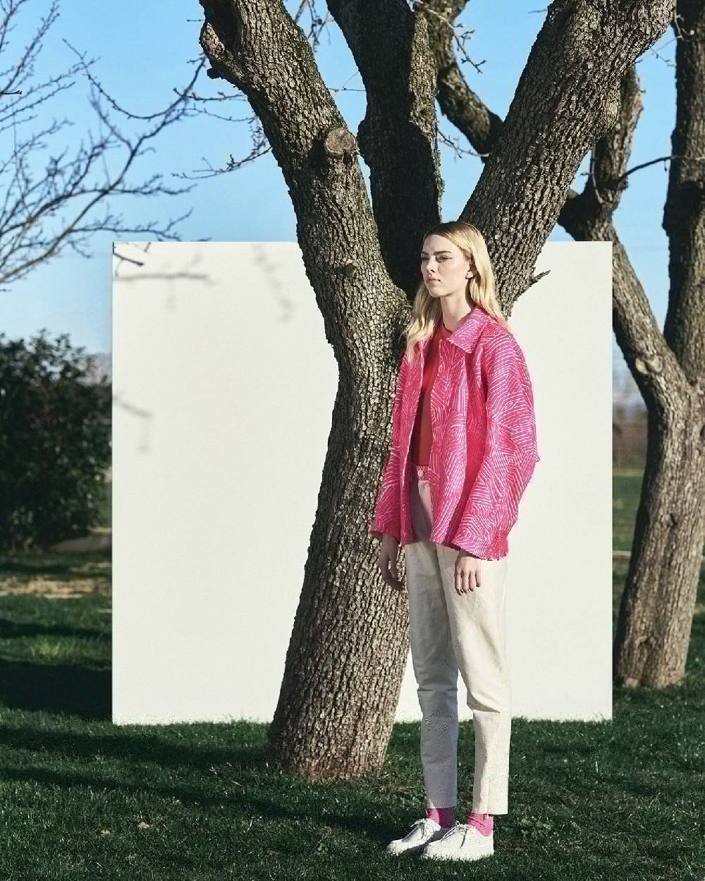 TAKATURNA  Giacca Cinetica Unisex Rosa Impetuoso & Bianco Di TAKATURNA