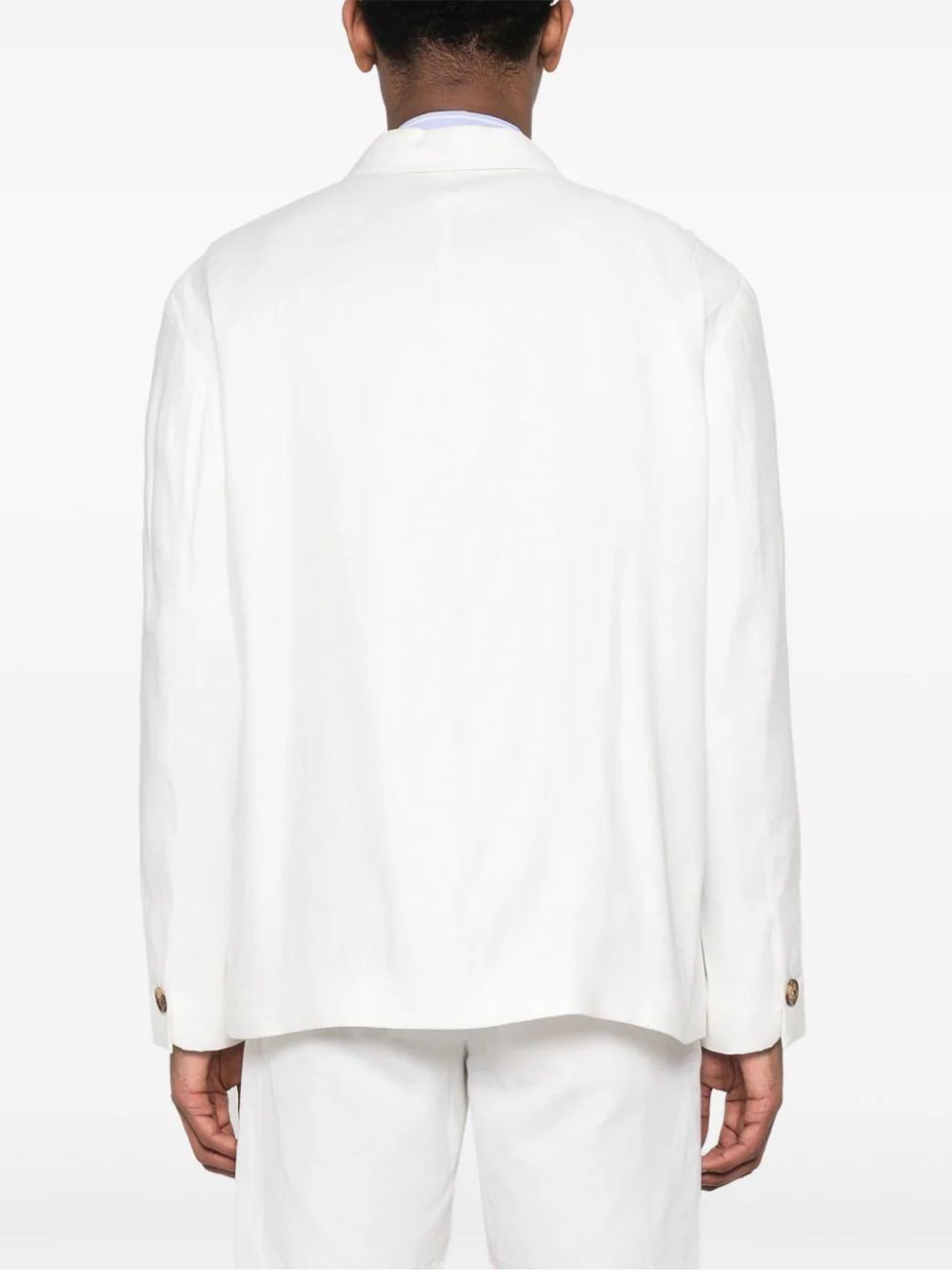 LARDINI  Giacca Da Uomo Lardini In Misto Lino Bianca