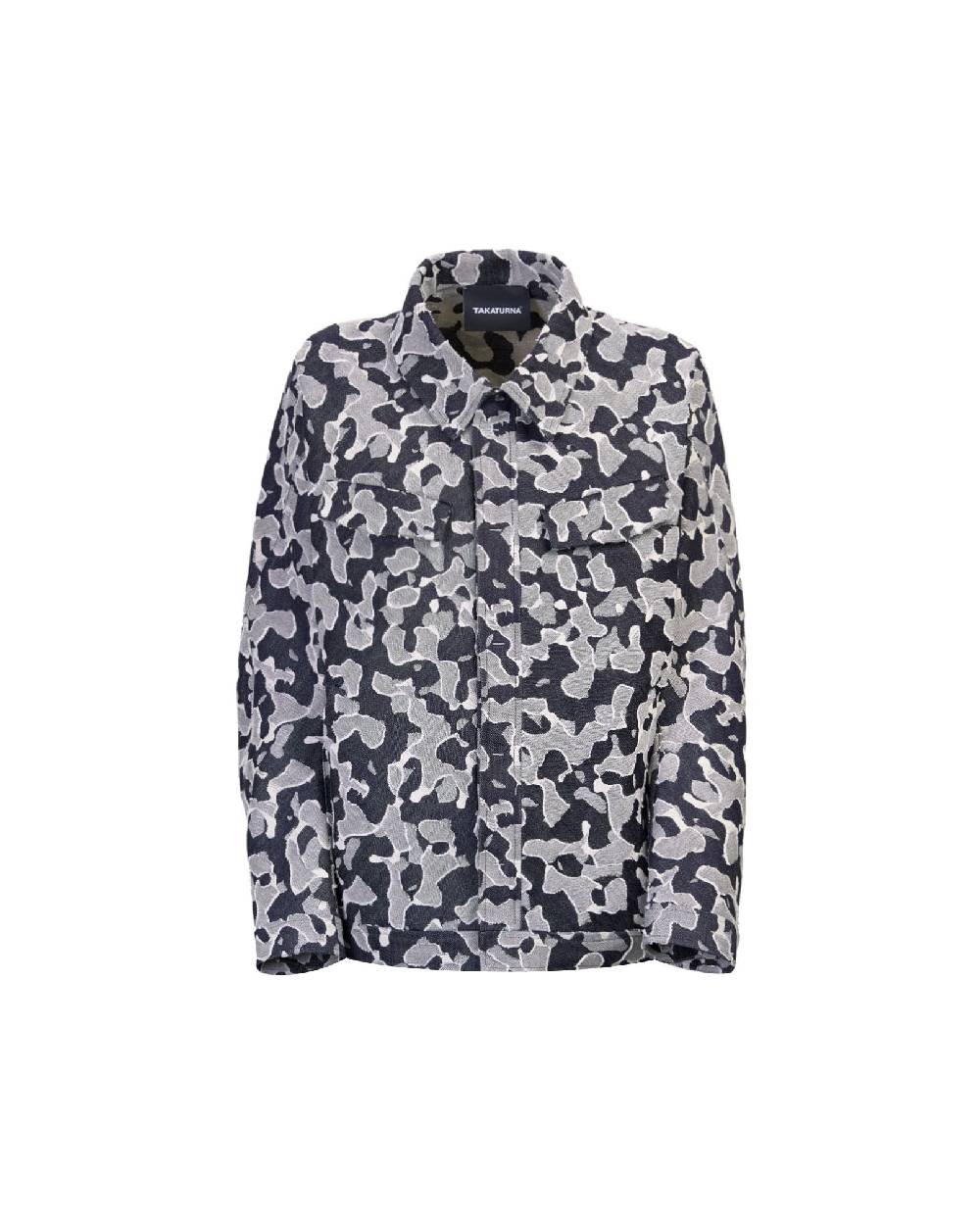 TAKATURNA  Giacca Denim Cinetica TAKATURNA - Unisex Nero Mezzanotte e Grigio