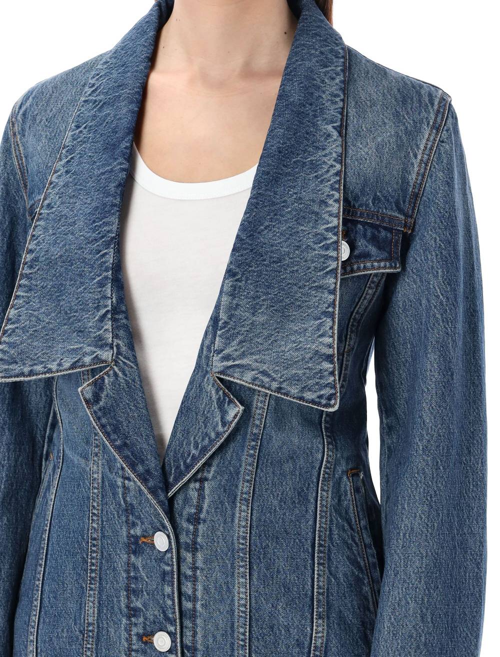 COPERNI  Giacca Di Jeans Azzurra Da Donna Sartoriale Coperni