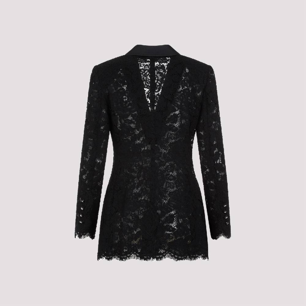 DOLCE & GABBANA  Giacca Pizzo Cotone Nero Dolce & Gabbana