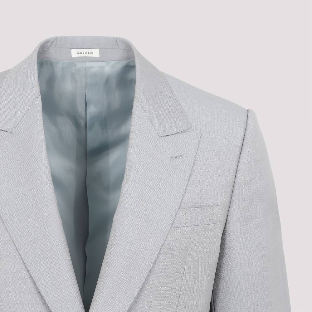 ALEXANDER MCQUEEN  Giacca Uomo Grigia In Lana-Mohair Di Alexander McQueen