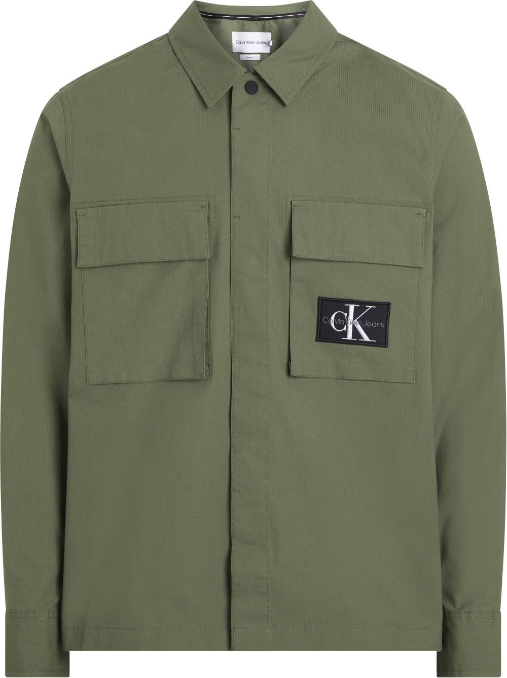 CALVIN KLEIN  Giacca Verde in Cotone Stretch Uomo Calvin Klein