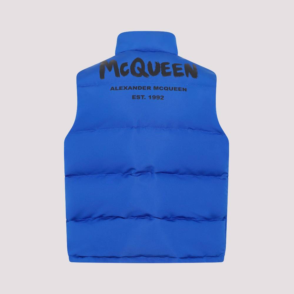 ALEXANDER MCQUEEN  Gilet Imbottito Ultramarino Alexander McQueen - Giacca Blu In Poliestere Uomo