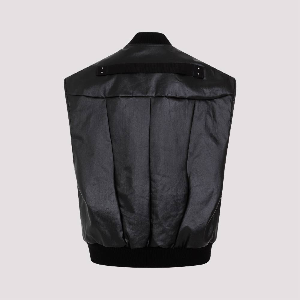 RICK OWENS  Gilet Trapuntato Nero In Cotone Rick Owens