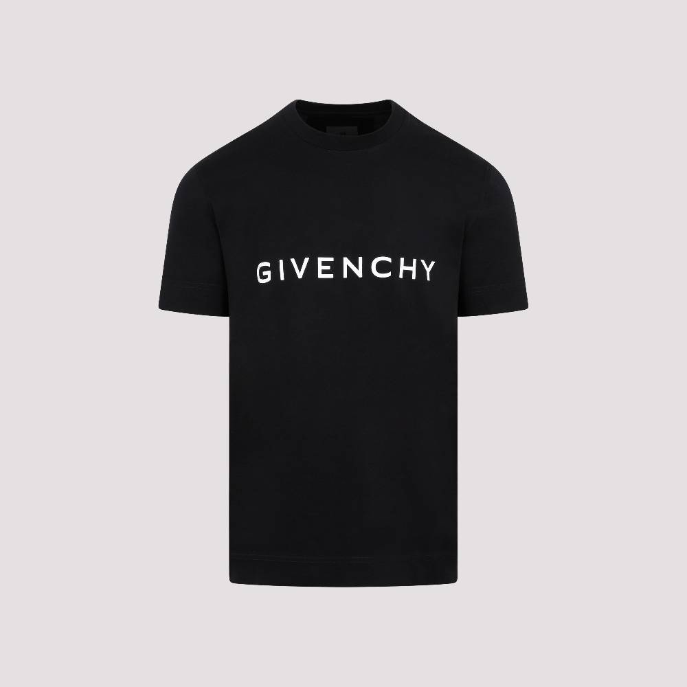 GIVENCHY  T-Shirt Logo Cotone Nero Givenchy Uomo