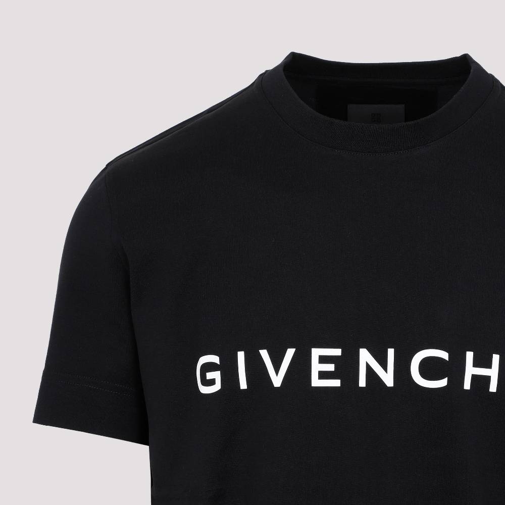 GIVENCHY  T-Shirt Logo Cotone Nero Givenchy Uomo