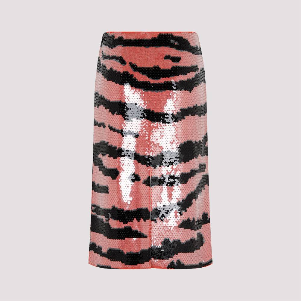 BOTTEGA VENETA  Gonna Con Paillettes E Stampa Tigre Bottega Veneta