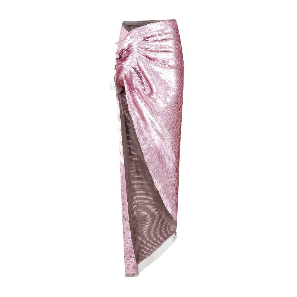 RICK OWENS  Gonna Midi in Paillettes Rosa Polvere di Rick Owens