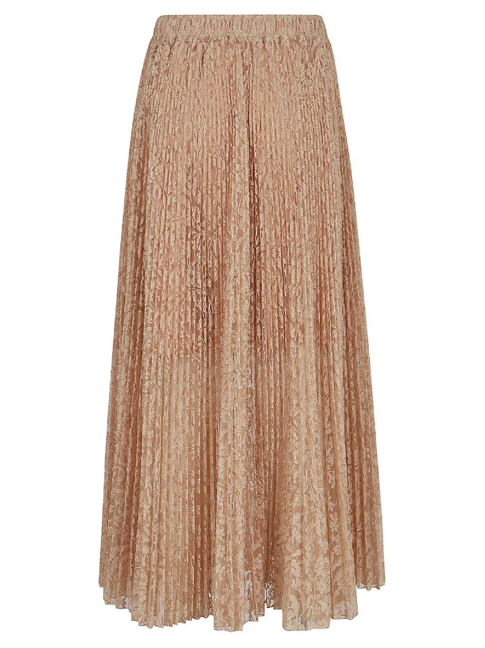 ERMANNO SCERVINO  Gonna Midi Piegata Pizzo Color Carne ERMANNO SCERVINO