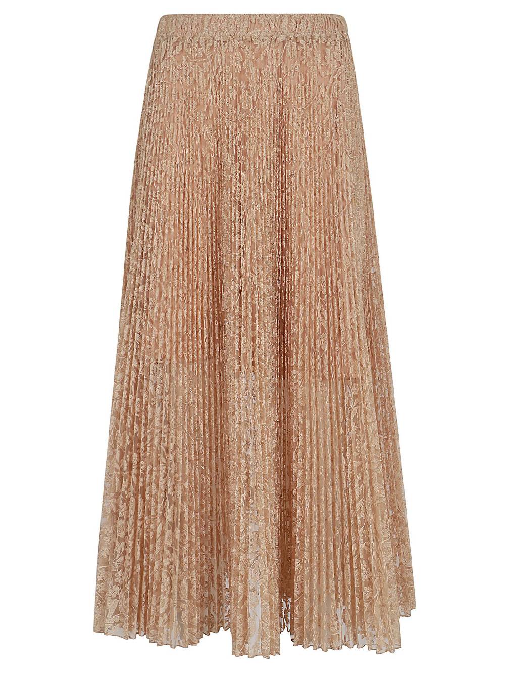 ERMANNO SCERVINO  Gonna Midi Piegata Pizzo Color Carne ERMANNO SCERVINO