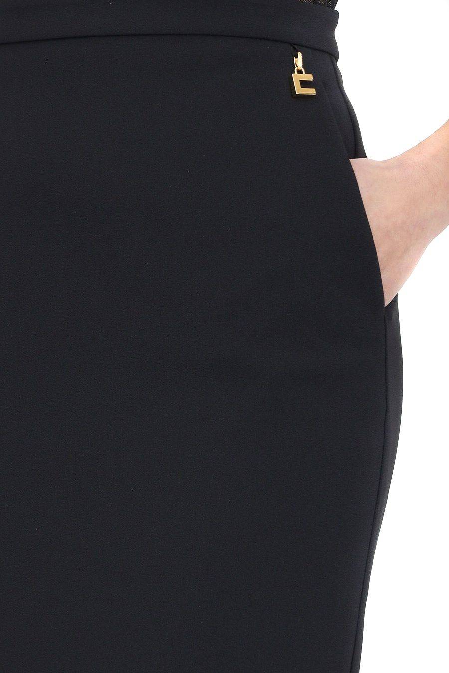 ELISABETTA FRANCHI  Gonna Nera In Poliestere Elisabetta Franchi Da Donna