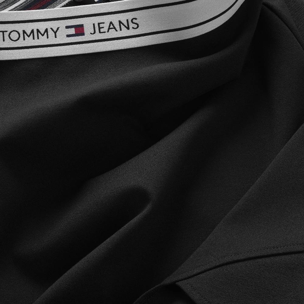 TOMMY JEANS  Gonna Nera Tommy Jeans - Tessuto Elasticizzato Viscosa Donna