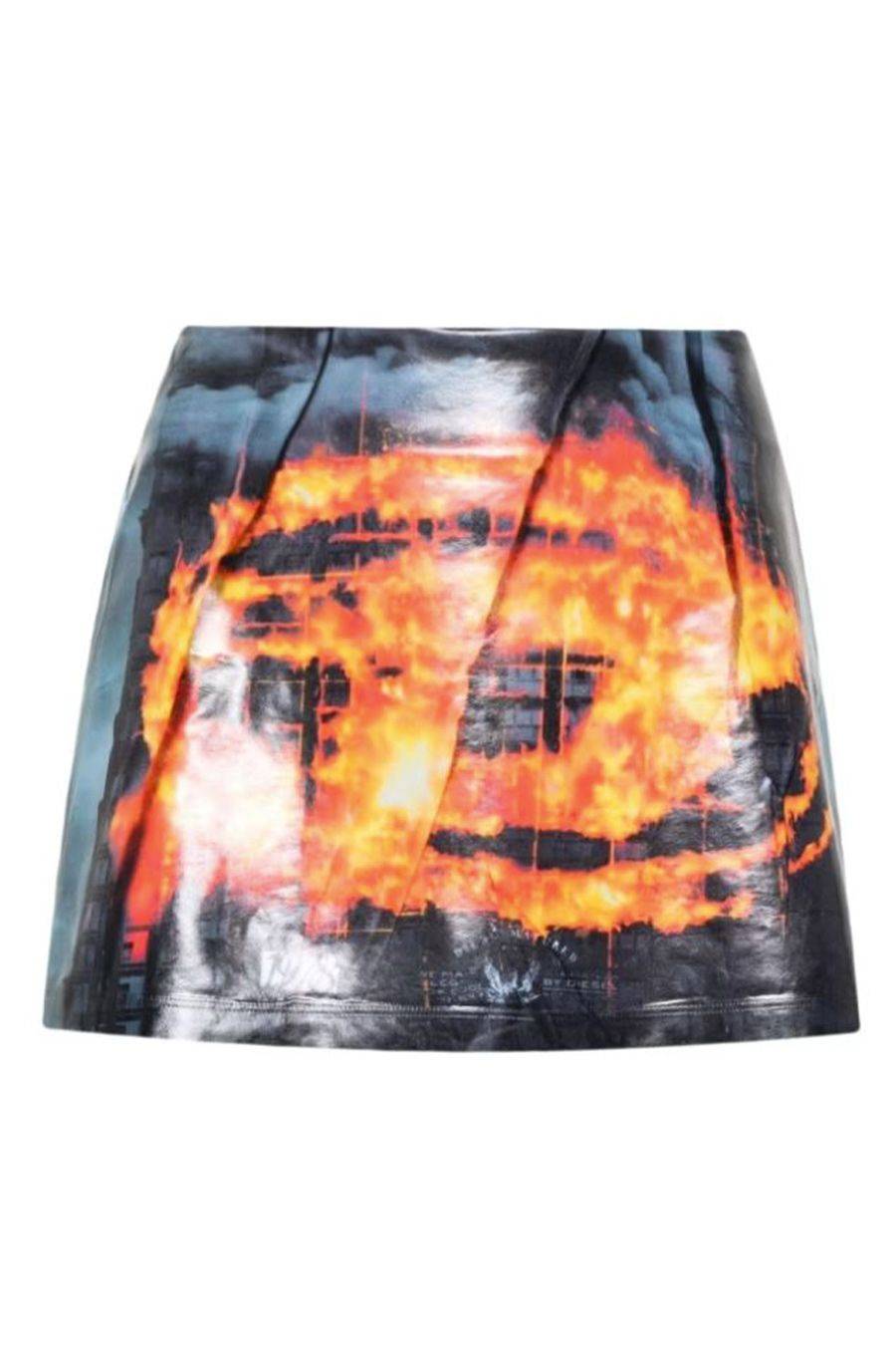 DIESEL  Gonna Piegata Multicolore Diesel - Abbigliamento in Poliestere da Donna