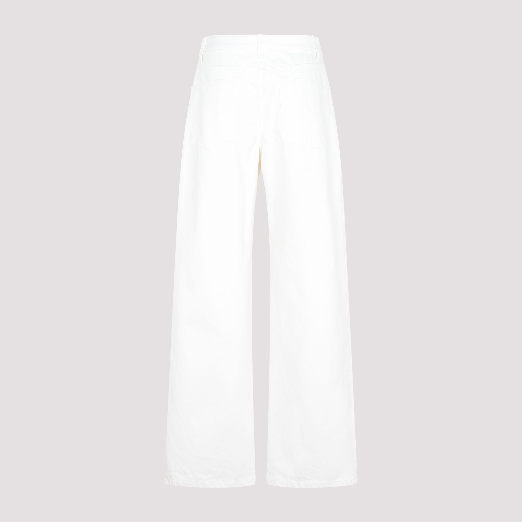 THE ROW  Jeans Bianchi In Cotone A Vita Alta THE ROW Da Donna