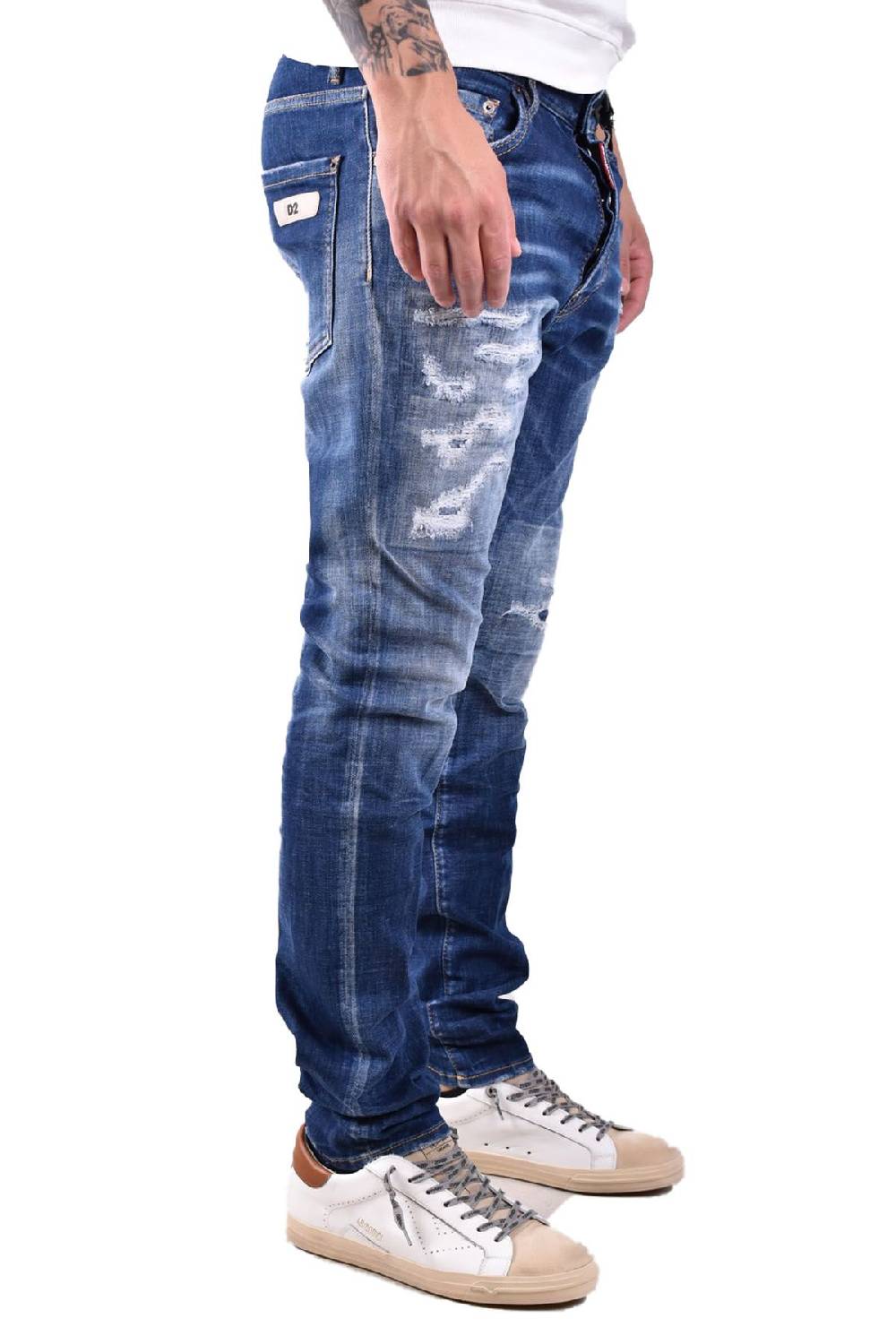 DSQUARED2  Jeans Blu Elasticizzati Uomo DSQUARED2 S71LB1365