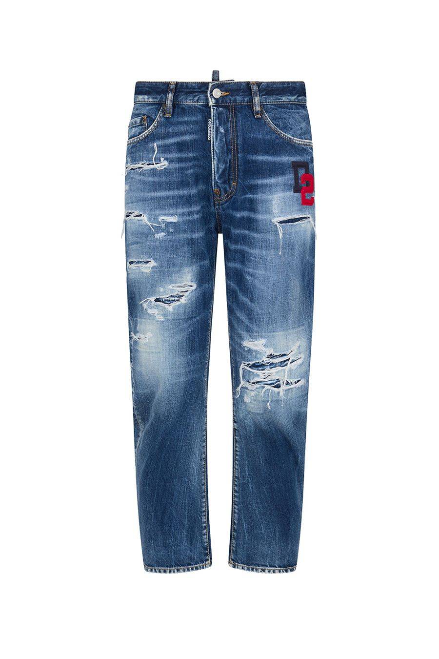 DSQUARED2  Jeans Blu Uomo DSQUARED2 Tessuto Misto Poliestere Cotone