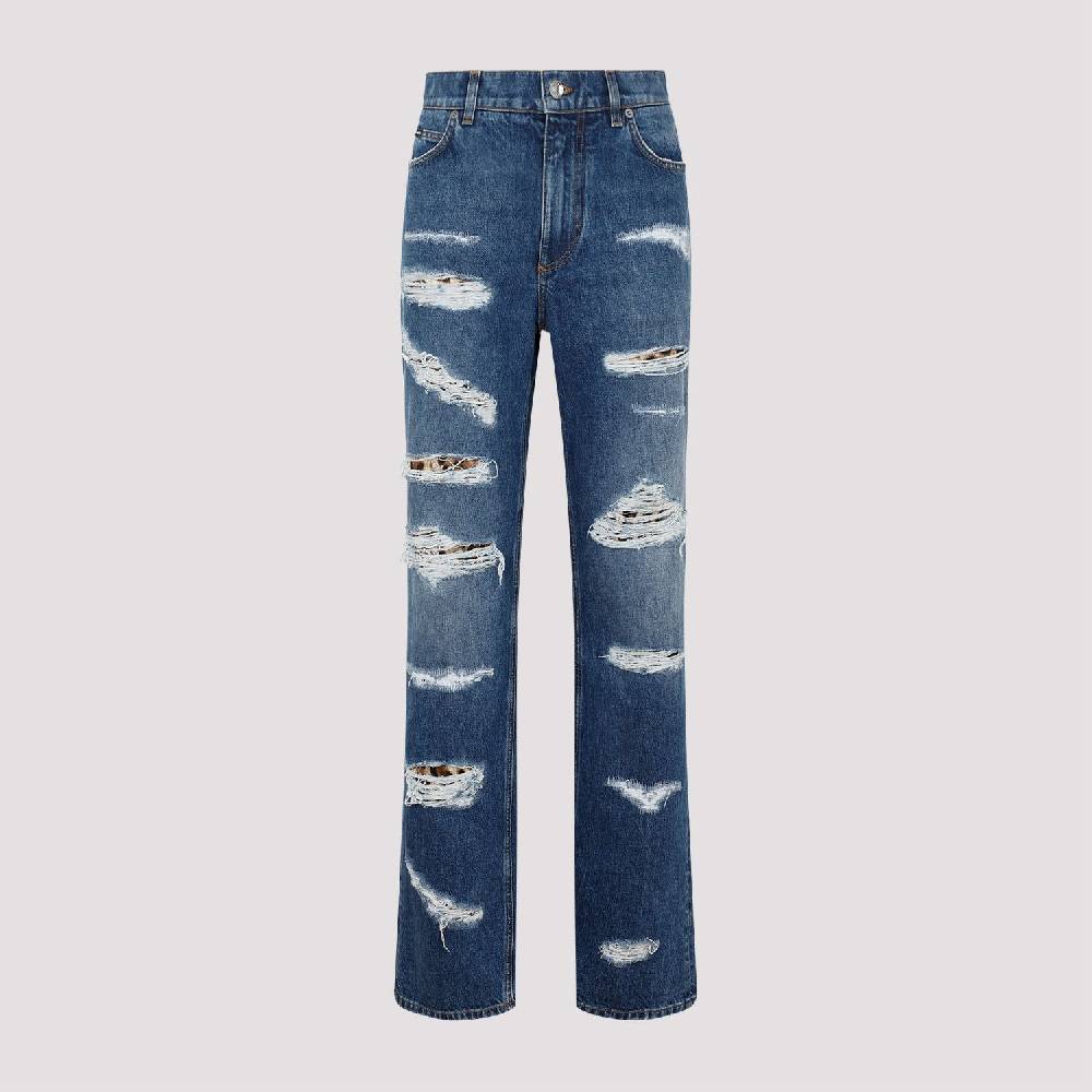 DOLCE & GABBANA  Jeans Distressed Cotone Blu Dolce & Gabbana