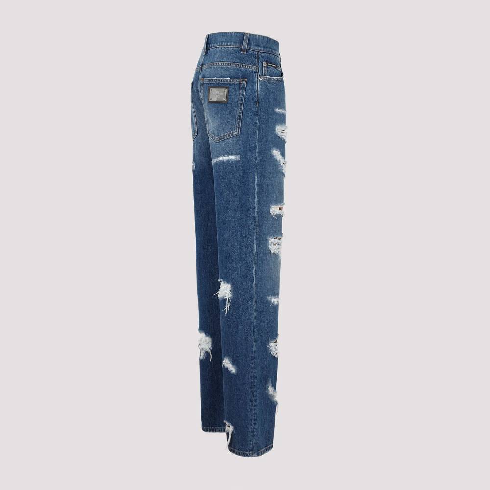 DOLCE & GABBANA  Jeans Distressed Cotone Blu Dolce & Gabbana