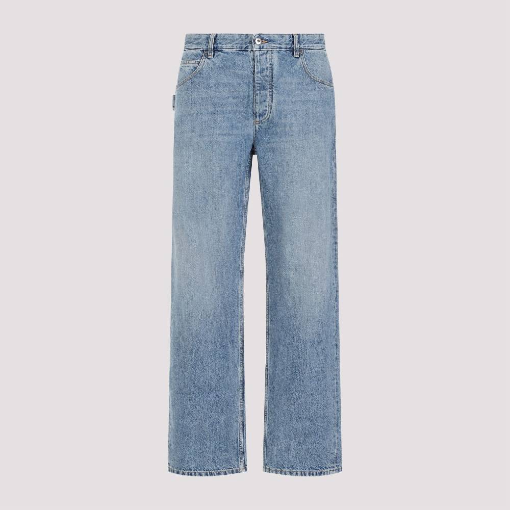 BOTTEGA VENETA  Jeans Dritti In Cotone Blu Medio Uomo Bottega Veneta