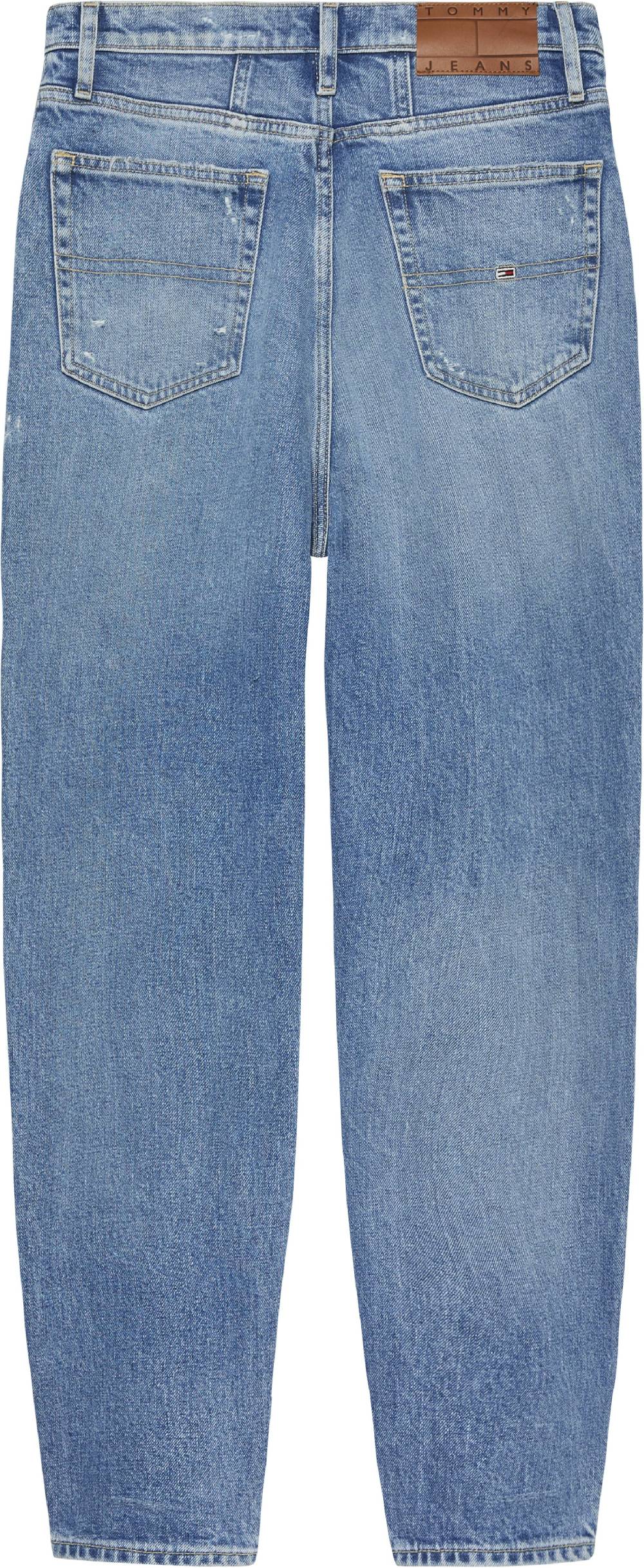 TOMMY JEANS  Jeans Mom Tommy In Cotone Elasticizzato Blu Da Donna