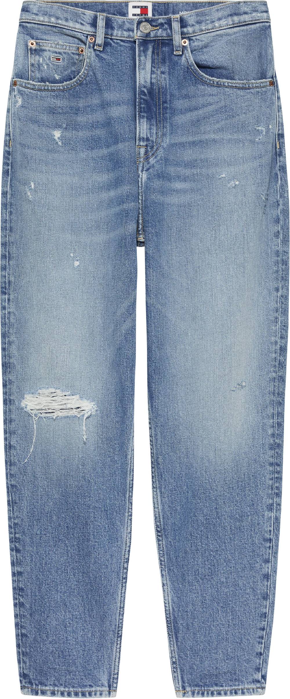 TOMMY JEANS  Jeans Mom Tommy in Cotone Elasticizzato Blu da Donna