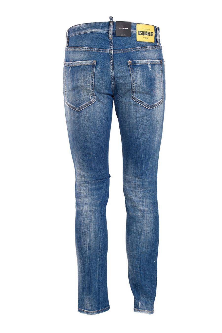 DSQUARED2  Jeans Slim Fit Blu In Cotone Elasticizzato DSQUARED2 Da Uomo