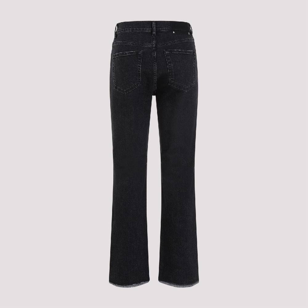 GOLDEN GOOSE  Jeans Svasati Cropped Cotone Nero Golden Goose