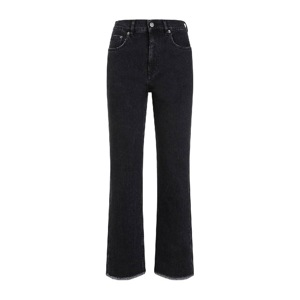 GOLDEN GOOSE  Jeans Svasati Cropped Cotone Nero Golden Goose
