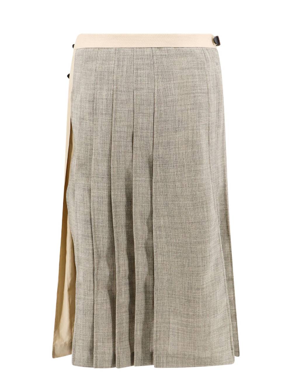 DURAZZI MILANO  Kilt Bicolore Grigio In Lana-Cotone Per Donna DURAZZI MILANO