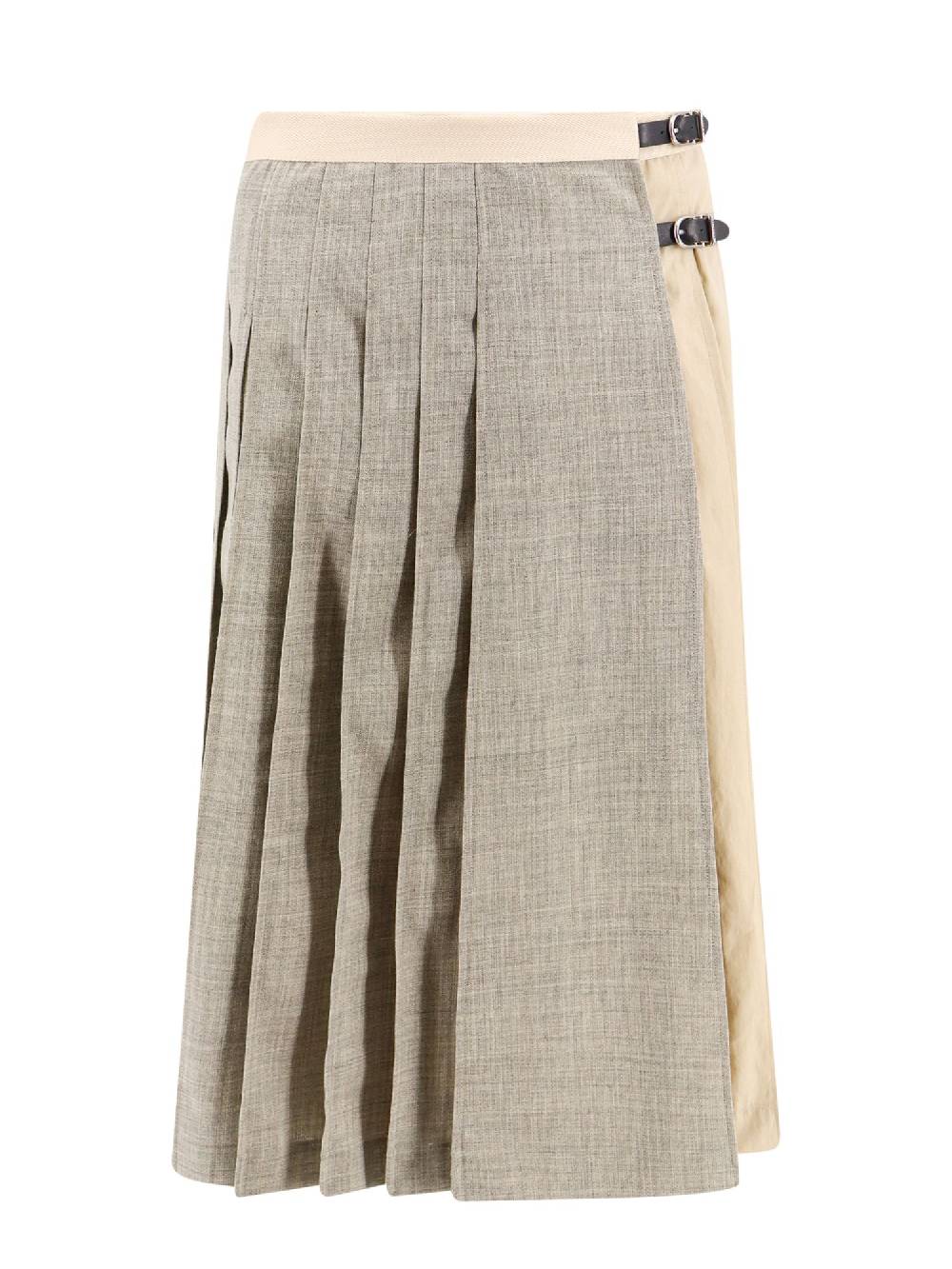 DURAZZI MILANO  Kilt Bicolore Grigio in Lana-Cotone per Donna DURAZZI MILANO