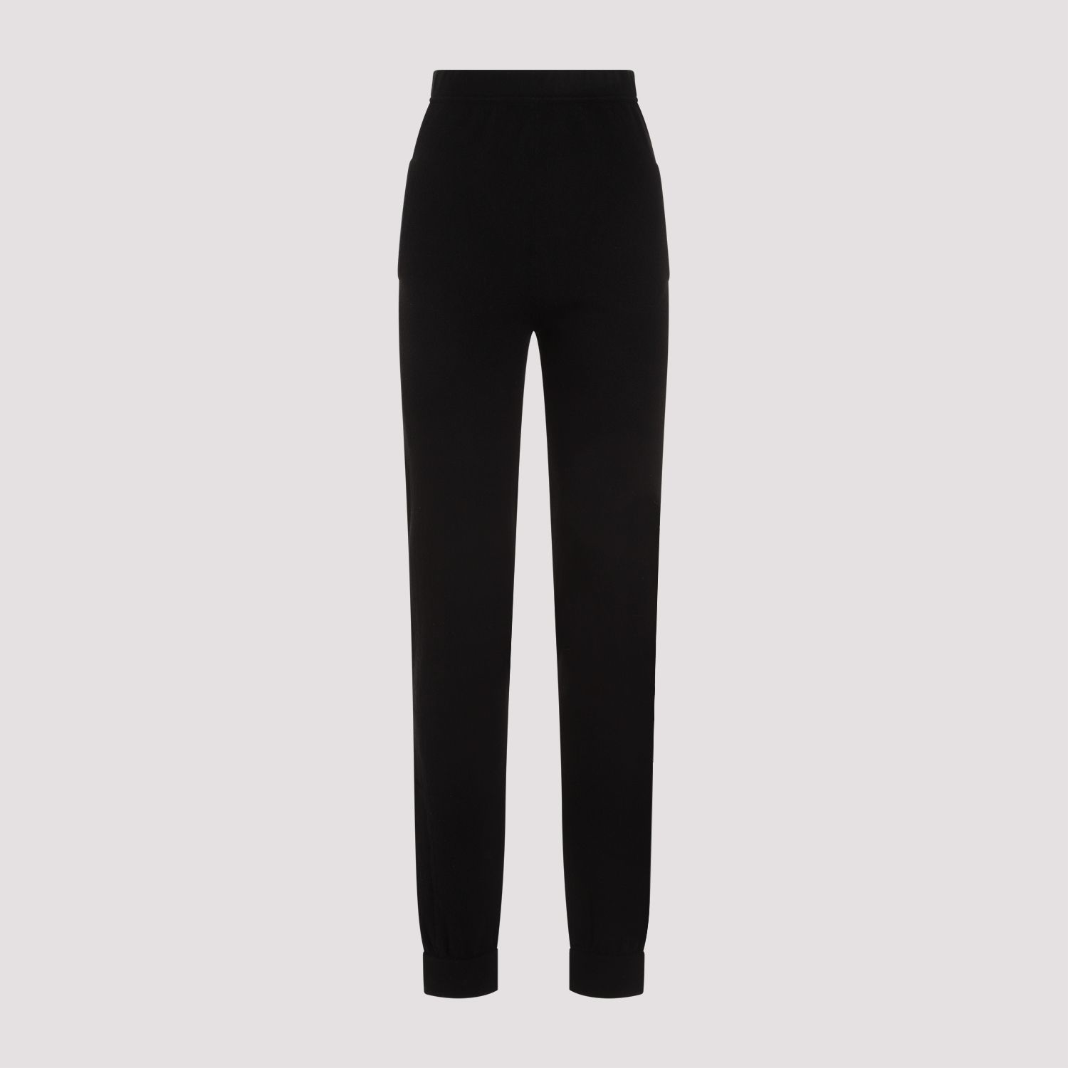 SAINT LAURENT  Leggings In Cashmere Nero A Vita Alta Saint Laurent
