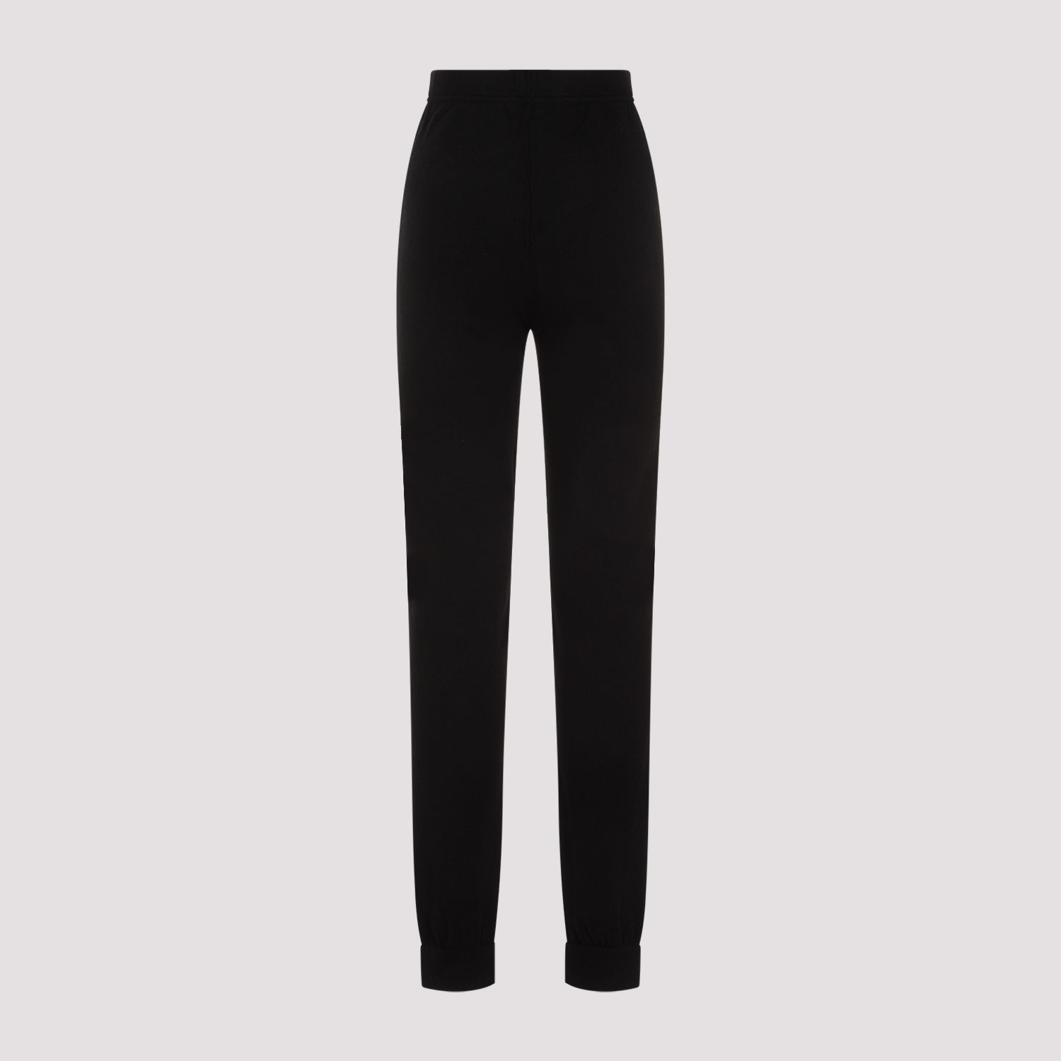 SAINT LAURENT  Leggings In Cashmere Nero A Vita Alta Saint Laurent